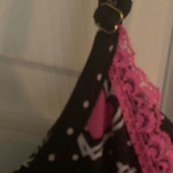 Two Piece Lace Trim Heart printed PJ short set - Picture 4 of 8